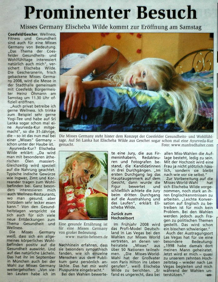 Prominenter Besuch – <div>Mrs. Germany Elischeba Wilde kommt zur Eröffnung</div>