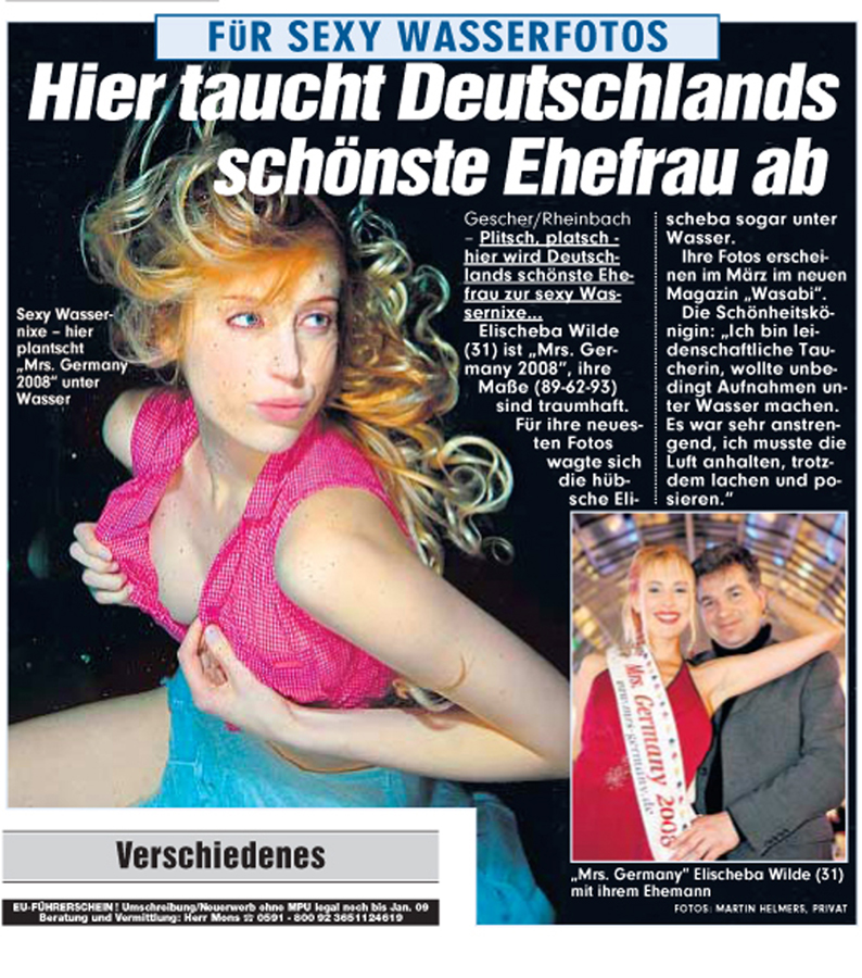 Hier taucht Deutschlands schönste Ehefrau ab