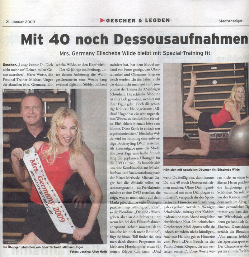 Mit 40 noch Dessousaufnahmen – <div>Mrs. Germany Elischeba Wilde bleibt mit Spezialtraining fit</div>