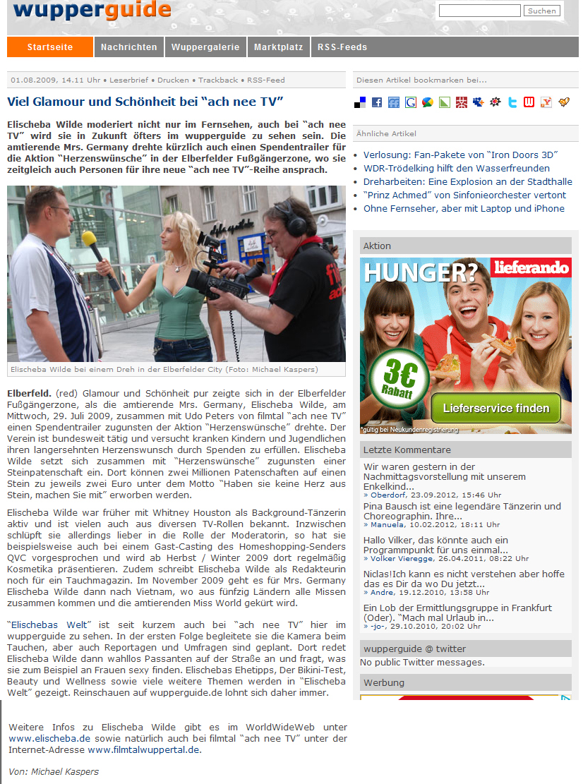 Viel Glamour und Schönheit bei “ach nee TV” mit Mrs. Germany