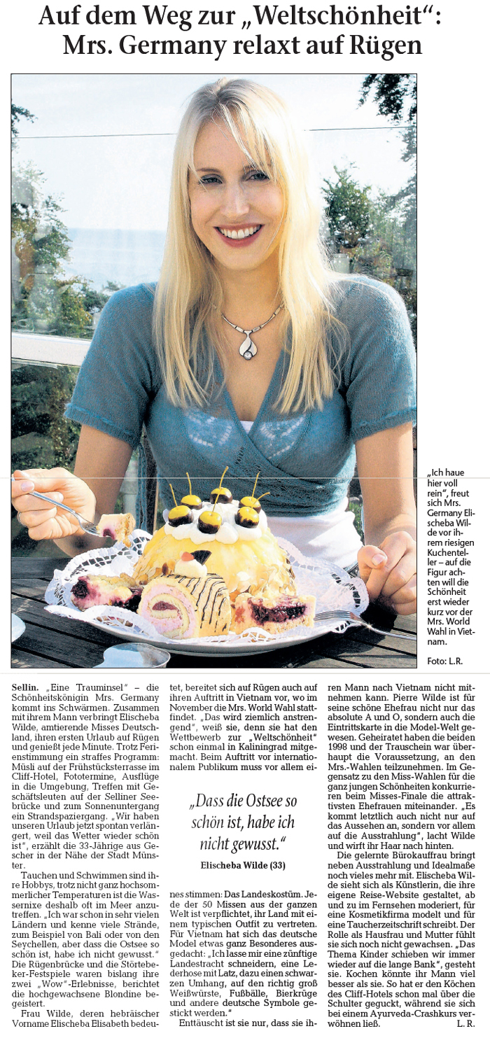 Ostsee Zeitung Rügen 9. September 2009